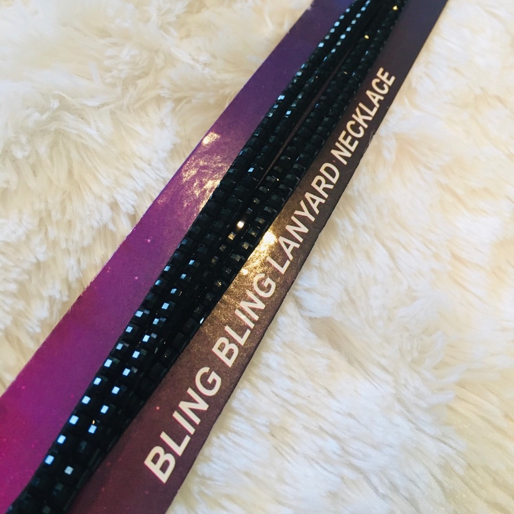 Black Bling Lanyard